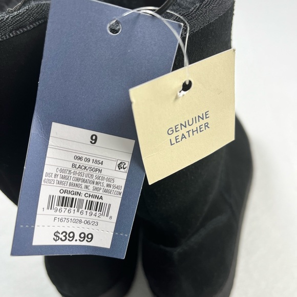 Universal Thread Black Suede Leather Boots• Women’s Size 9• New - Picture 8 of 9